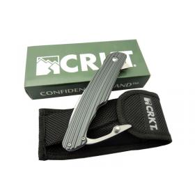 CRKT K240 XXP Kamp Çakısı 23 cm - Kancalı Metal Sap, Otomatil, Kılıflı, Kutulu