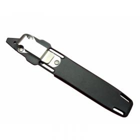 Fox A13 Siyah, Testereli Outdoor Kamp Bıçak 22 cm - Komple Metal, Kılıflı