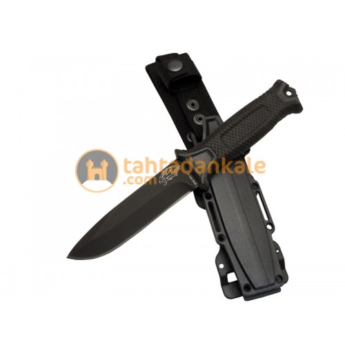 Columbia,BCY-HTM-1041-A,Bıçaklar,Columbia Tiger Tactical HTM 1041 A Siyah Outdoor / Survival Bıçak 27cm - Kauçuk Sap, Kılıflı, Kutulu
