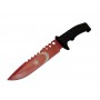 Muhtelif,BCY-MF011RD,Bıçaklar,Bora Ayyıldız MF011 RD Kırmızı Av Bıçağı 31cm - Testere Detaylı Bıçak, Kılıflı, Plastik Sap