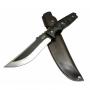 Sog,BCY-JL-01AB,Bıçaklar,Sog Longhorn Fixed JL 01AB Siyah Outdoor Bıçak 31,5cm - Plastik Sap, Deri Kılıf, Tırtıklı Sırt
