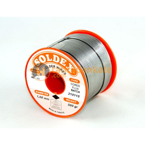 Soldex,OZK-SD40-60-500-12,Lehim Teli,Soldex 40-60 Lehim Teli 500 Gr 1.2 mm - Sn:40 / Pb:60