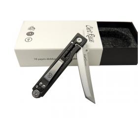 Chris Reeve Pocket Samurai 7425 BK Siyah Kamp / Outdoor Çakı 18cm - Manuel, Kemerlikli, Kutulu