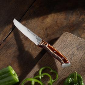 Pirge 32042 Elite Sebze Bıçağı 12 cm - Kahverengi Perçinli Kompozit Sap
