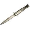 Tac-Force 1111WY Gri Yunuslu Kamp Çakı 23cm - Yarı Otomatik, Metal Sap, Kemerlikli