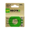 Gp Batteries ReCyko 650 mAh, AAA Ni-Mh Şarjlı 1.2 Volt 2 Adet İnce Kalem Pil