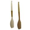 Pablito Home PBT-176 Silikon, Spatula Düz, Ahşap Bambu Sap, Silikon Kılıflı - 32 cm